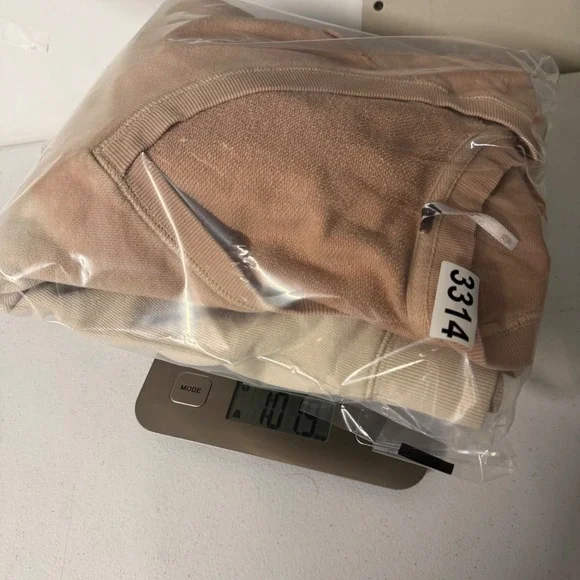 Free People Ombre Dip Dye V-Neck Sweatshirt Peach Cream XS Cotton Pullover - Picture 4 of 12